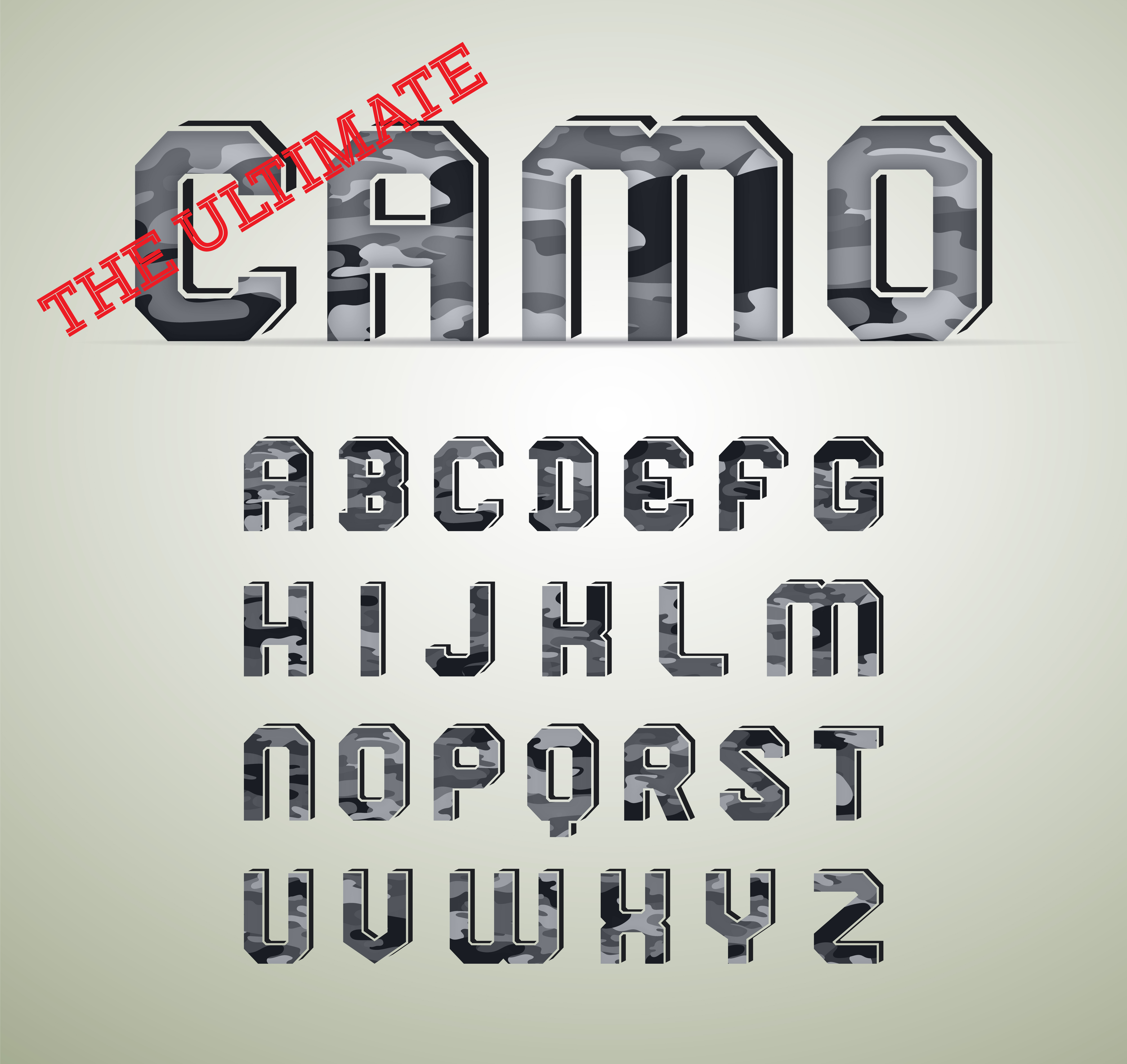free camo font